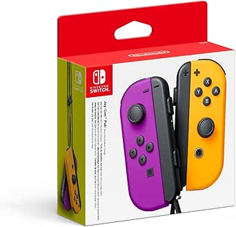 SWITCH JOY-CON COPPIA CONTROLLER VIOLA NEON / ARANCIONE NEON